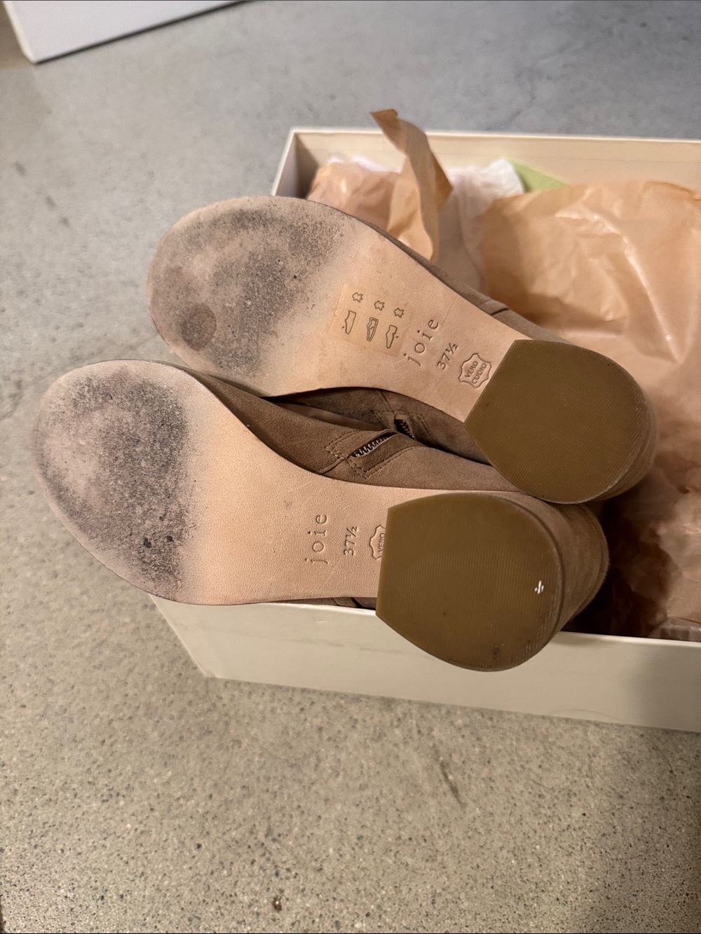 Joie Suede Ankle Boots in Taupe - Picture 4 of 4